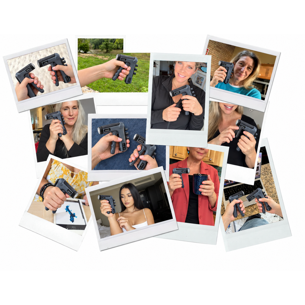 Collage of verified buyer photos and review screenshots